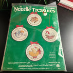 Needle Treasures Country Ornaments Crewel kit with 4 Christmas ornaments