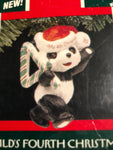 Hallmark, Childs Forth Christmas, Dated 1989, Keepsake Ornament, QX5432, Keepsake Ornament, QX5432* Panda Bear