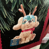 Hallmark Secret Santa Puppy Dated 1994 Keepsake Ornament QX573-6