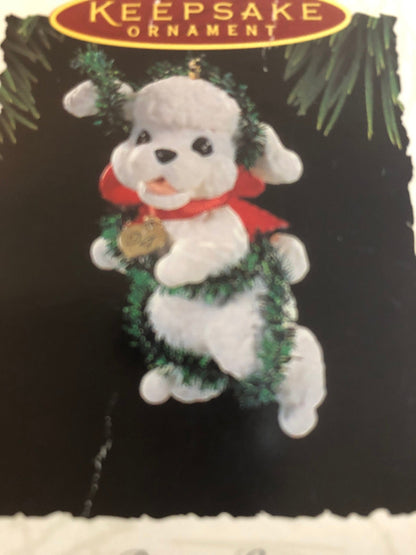 Hallmark Keepsake Ornament, Puppy Love, Dated 1994, 4th in Collectors Series, Handcrafted and Brass