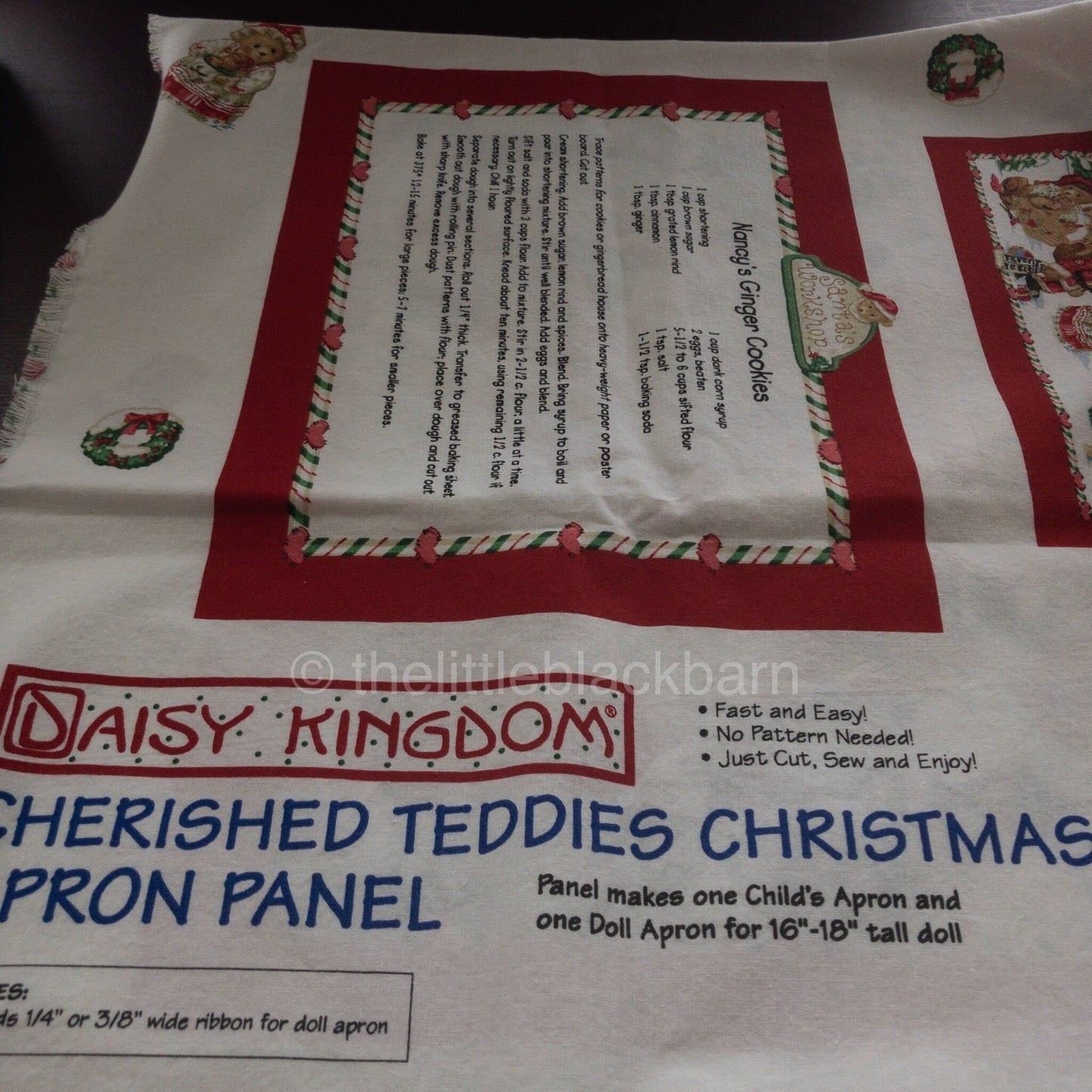 Daisy Kingdom, Cherished Teddies Christmas Apron Panels*