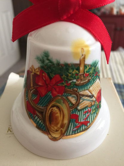 Hallmark, Mother and Dad, Porcelain Bell, Dated 1984, Keepsake Ornament, QX2581*