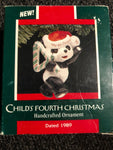 Hallmark, Childs Forth Christmas, Dated 1989, Keepsake Ornament, QX5432, Keepsake Ornament, QX5432* Panda Bear