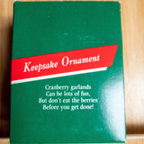Hallmark, Cranberry Bunny, Vintage 1989, Keepsake Ornament, QX4262