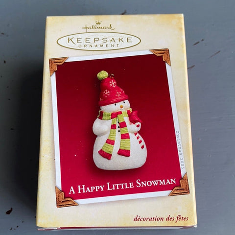 Hallmark happy little snowman dated 2005 keepsake ornament PR3570