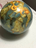 Silvestri, Angels, Playing Instruments, Painted Ball, Vintage, Christmas, Ornament