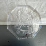 Planters Lifesavers Company Clear Acrylic Dated 1991 Christmas Souvenir Collectible Ornament
