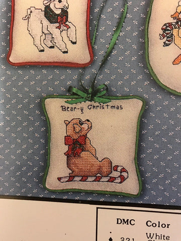 Love Knots Christmas Whimsy 1 vintage counted cross stitch ornament pattern