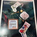 The Scarlet Thread Oh, Sew Christmas! needleart ornaments & stockings vintage 1987 counted cross stitch chart