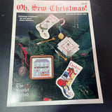 The Scarlet Thread Oh, Sew Christmas! needleart ornaments & stockings vintage 1987 counted cross stitch chart
