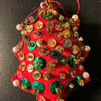 Sequins fabric & felt choice of nice vintage Christmas ornaments see pictures and variations*