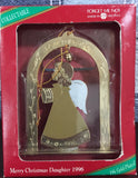 Forget Me Not Dear Daughter Merry Christmas Dated 1996 Ornament