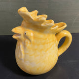 Ravishing Rooster creamer small yellow pitcher vintage kitchen collectible made in Italy