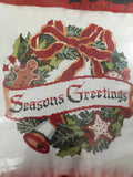Butterick Christmas Classics &quot;1940 Wreath Pillow&quot; Counted Cross Stitch Kit finished size fits 14 by 14 inch pillow form