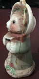 Bear in a bonnet Christmas caroling Vintage 1986 Collectible Figurine
