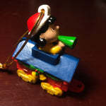Lusy on a Train Engine with a Megaphone, Charle Schulz Peanuts Character Ornament
