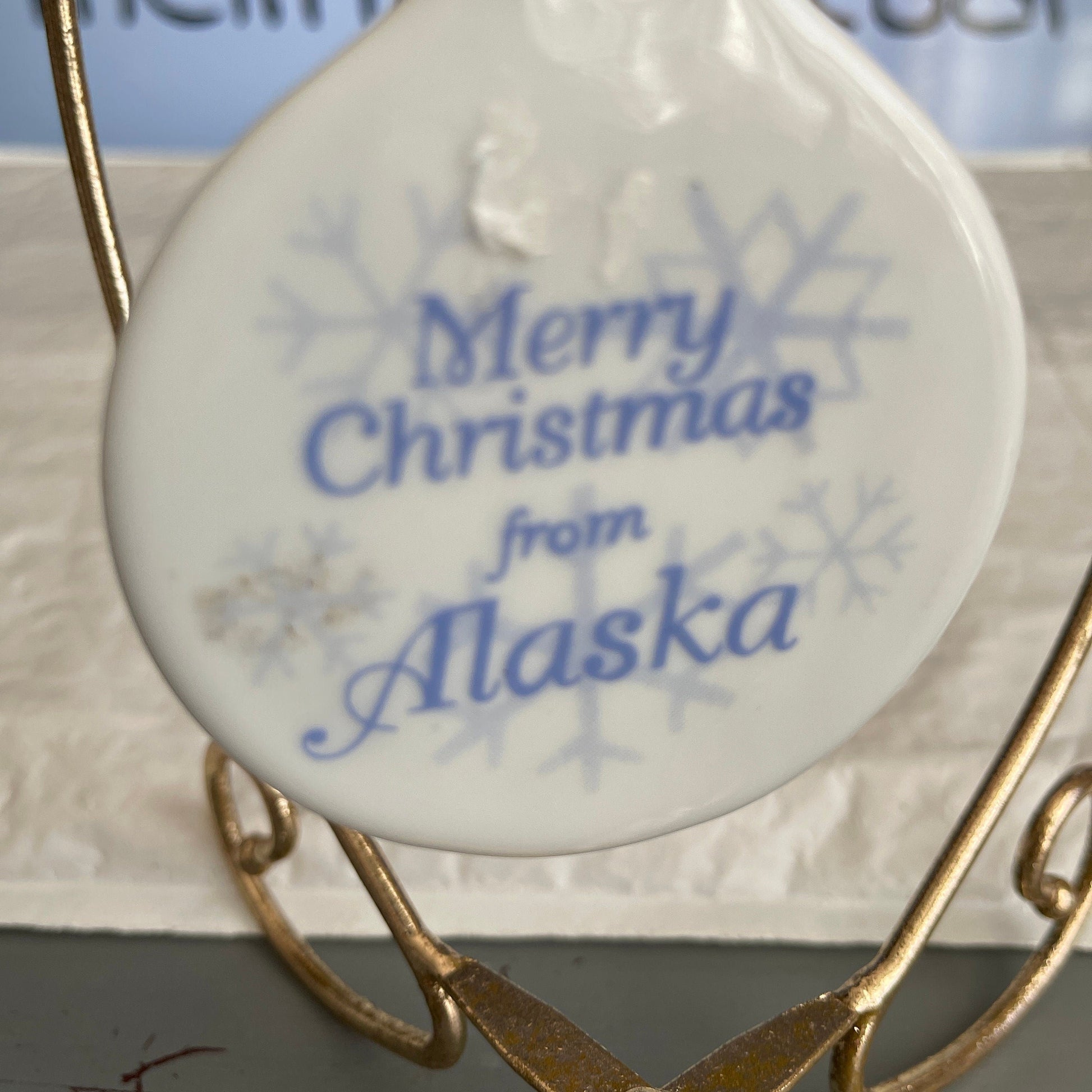 Merry Christmas From Alaska Husky Puppies Christmas Travel Collectible Ornament