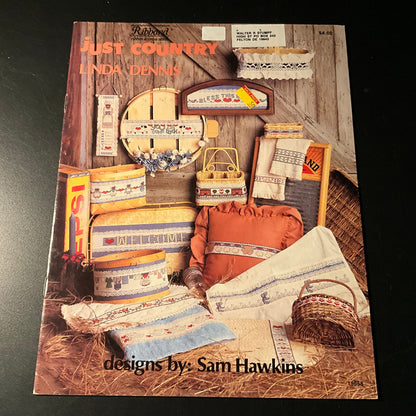 Sam Hawkins Just Country by Linda Dennis vintage 1986 counted cross stitch chart