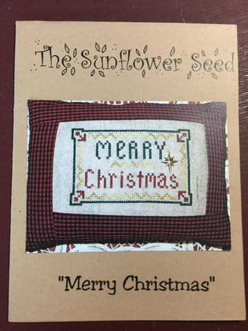 The Sunflower Seed "Merry Christmas" counted cross stitch pattern 40 x 60 count