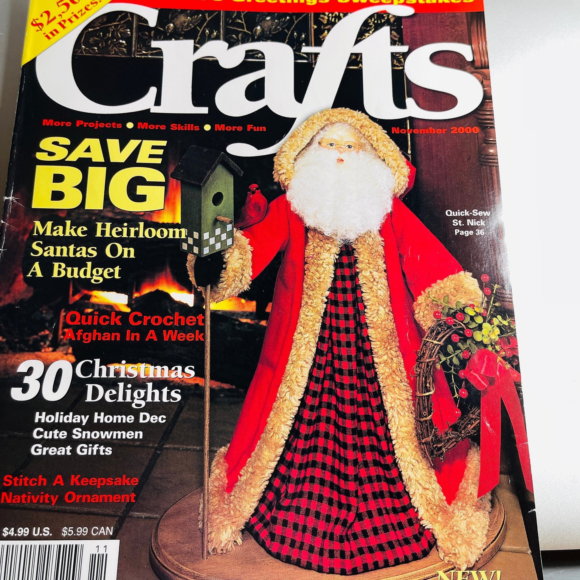 Crafts Magazine, November 2000 Issue with 30 Christmas Delights
