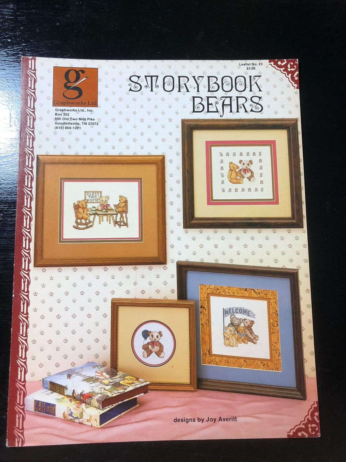 A "Bear" Collection, 1984, and, Storybook Bears, 1985, Set of 2, Vintage, Bear Theme, Counted Cross Stitch, Pattern Books