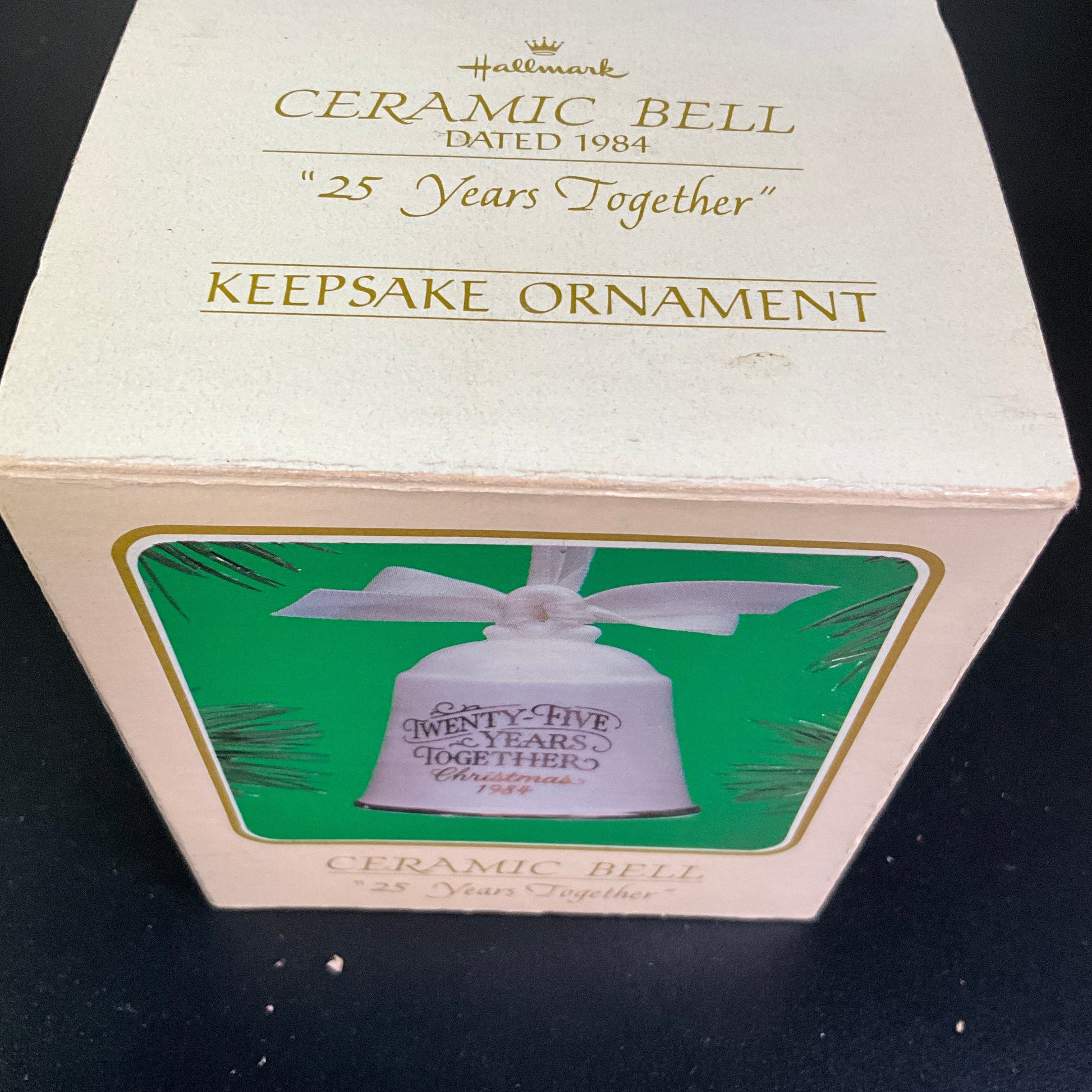 Hallmark 25 Years Together Ceramic Bell Dated 1984 Keepsake Ornament QX259-1