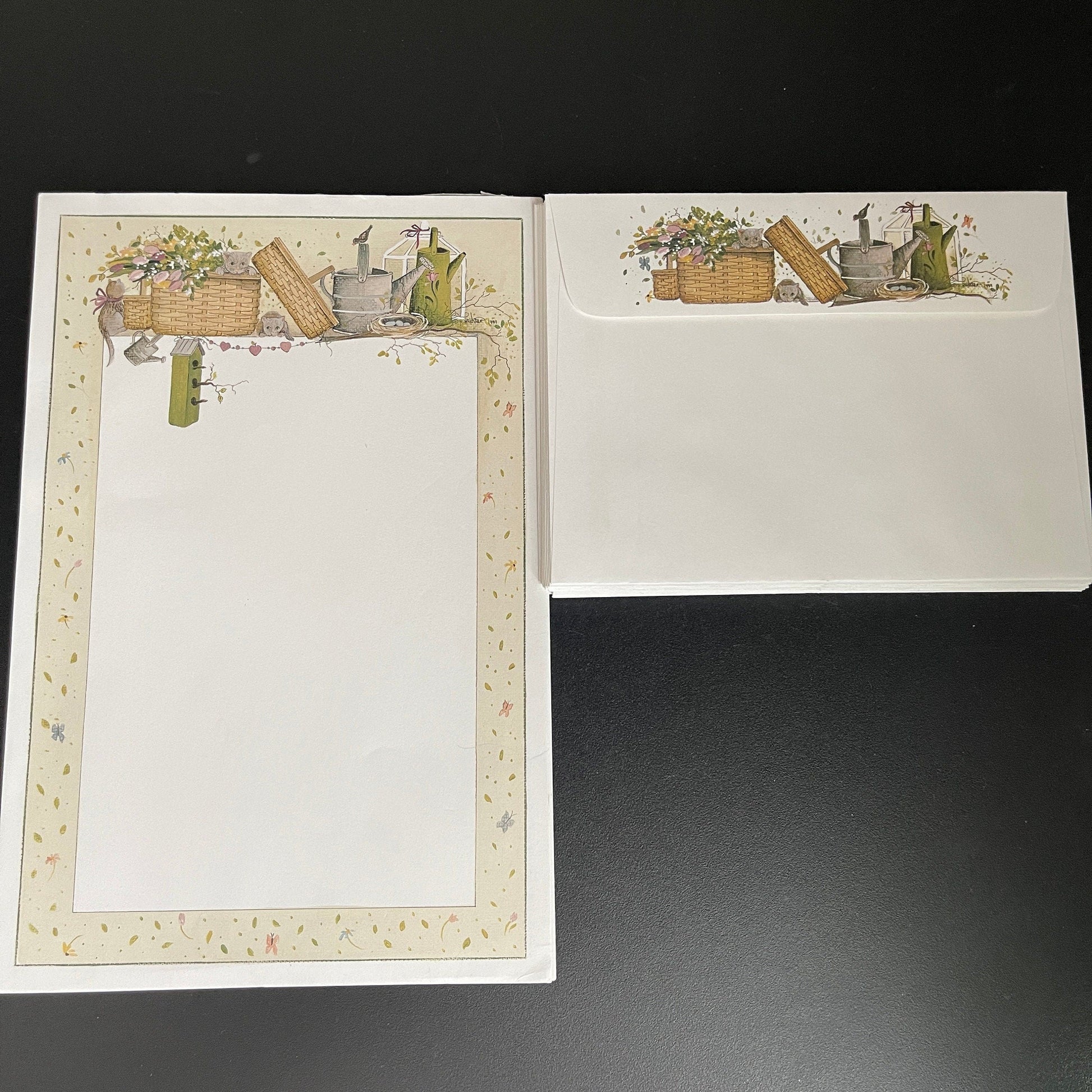 Creations Unlimited Country Style vintage 1999 note stationary 22 envelopes