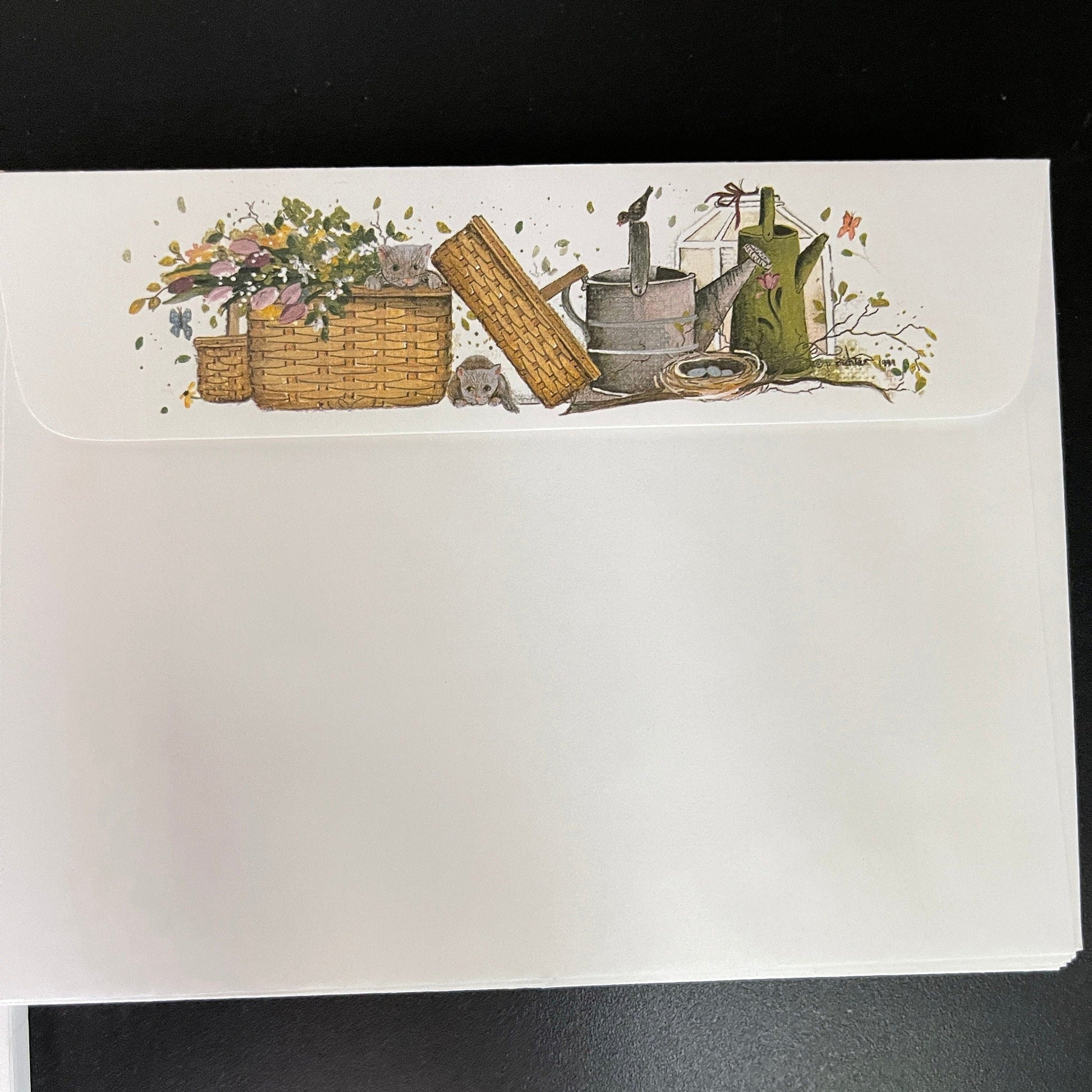 Creations Unlimited Country Style vintage 1999 note stationary 22 envelopes