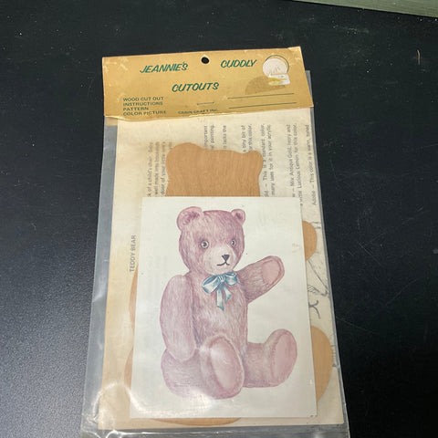 Jeannie&#39;s Cuddly Cutouts vintage 1980 Teddy Bear to paint pattern