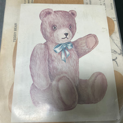 Jeannie&#39;s Cuddly Cutouts vintage 1980 Teddy Bear to paint pattern
