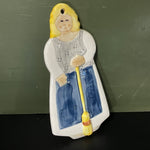 Sigma the   Tastesetter Towle Co. Les Artisans Women with broom decorative wall hanging