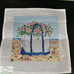 Cooper Oaks Design Beautiful Beach Bag with Towels Needlepoint Canvas8 by 8 inches