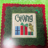 Lizzie Kate Flip It set of 3 From Christmas Blessings with charm Hope, Song, and Giving cross stitch charts
