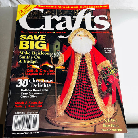 Crafts Magazine, November 2000 Issue with 30 Christmas Delights