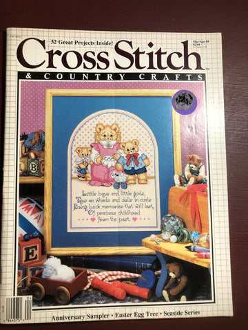 Cross Stitch & Country Crafts, Vintage April 1989, Featuring 12 Days of Christmas