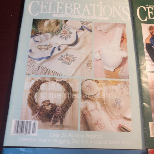 Celebrations, To Cross Stitch and Craft, Vintage 1990, 4 Issues*