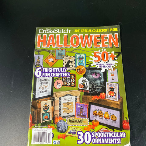 Just Cross Stitch Halloween vintage 2021 Collector&#39;s Issue 50+ cross stitch pattern magazine