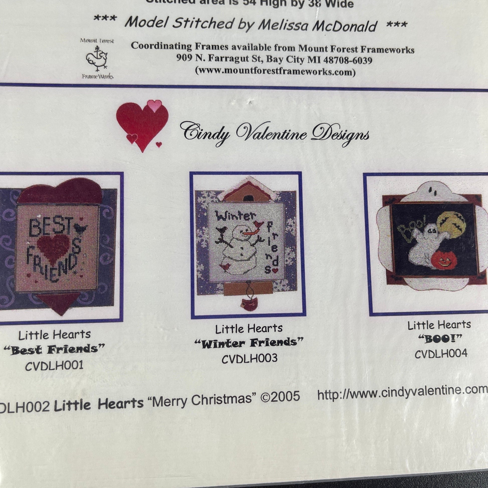 Little Hearts set of 2 Merry Christmas & Winter Friends cross stitch for kids