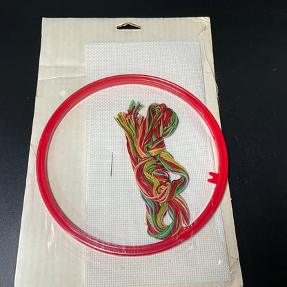 WonderArt set of 2 Christmas cross stitch kits with 7 inch hoop frames*