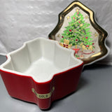 Charming Christmas Chokin Jamestown China Trinket Box Vintage Collectible Keepsake Container