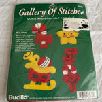 Bucilla Galley Of Stitches Fun Time Set Of 4 Felt Ornaments Vintage 1994 Felting Kit