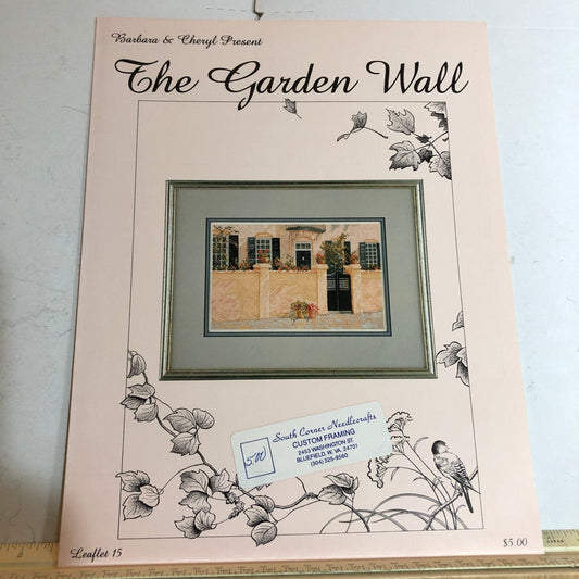 Barbara & Cheryl, The Garden Wall, Leaflet 15, Vintage 1989, Counted Cross Stitch Chart*