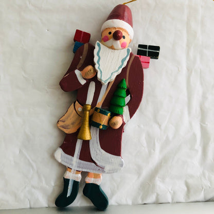 Tall Santa, Vintage Wooden Ornament