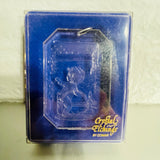 Crystal Etchings By Comar Boy At The Fireplace Looking For Santa , Vintage 1977, Acrylic Ornament