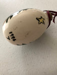 Tree Moon and Star egg shaped ornament, Vintage 1996, Hand Painted Christmas Tree Ornament