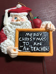 A+ Teacher, Christmas, Around The World, Vintage 1996 Ornament