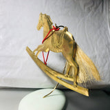 Dept. 56, Brass Rocking Horse, Vintage Christmas Ornament, Hong Kong