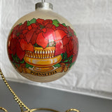 Essex Franke Poinsettia Collectors Series Vintage Glass Ball Christmas Ornament