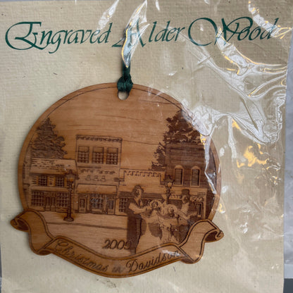 Christmas In Davidson Engraved Alder Wood Christmas Ornament