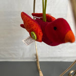 Starbucks Ravishing Red Bird with Buttoned On Wings Plush Christmas Ornament